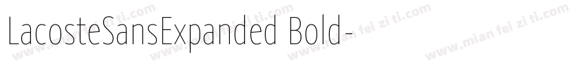 LacosteSansExpanded Bold字体转换
